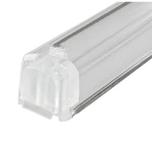 Transparent Plastic Mezuzah Case with Silver 'Sh' Letter - Suitable for Any Scroll up to 12 cm