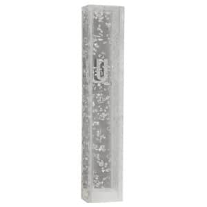Transparent Mezuzah Case with Silver Glitter - Fits Any Scroll up to 12 cm