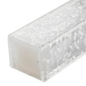 Transparent Mezuzah Case with Silver Glitter - Fits Any Scroll up to 12 cm