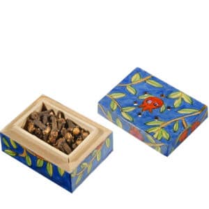 Painted Wooden Perfume Box - Pomegranates