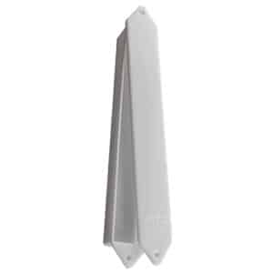 White Plastic Mezuzah Case with Silver Embossing - Suitable for any Klaf up to 12 cm