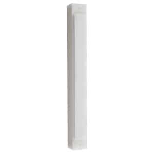 White Plastic Mezuzah Case with Silver Shin Shin - Suitable for Any Scroll up to 12 cm