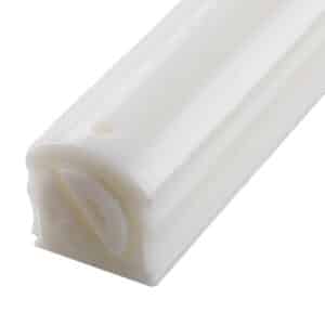 White Plastic Mezuzah Case with Silver Shin Shin - Suitable for Any Scroll up to 12 cm