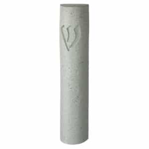 Modern Concrete-Like Mezuzah Case in Gray Color with Texture - Fits Any Scroll up to 12 cm