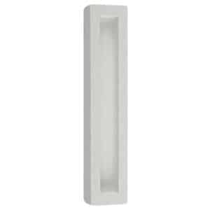 Modern Concrete-Like Mezuzah Case in White with Flame-Shaped Shin - Suitable for Any Scroll up to 12 cm