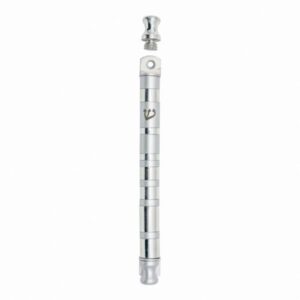 Metallic Galilee Mezuzah Case with Silver Stripes - Fits Any Scroll up to 12 cm