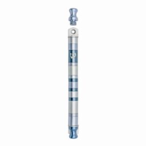 Metallic Galilee Mezuzah Case with Gray Stripes - Suitable for Any Klaf up to 12 cm