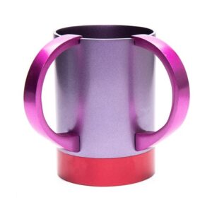 Metal Hand Washing Basin with a Modern Look in Purple and Red Colors