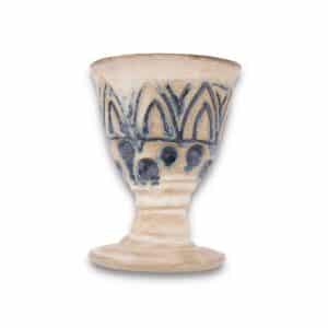 Ceramic Kiddush Cup on a Stem - 'Arches'