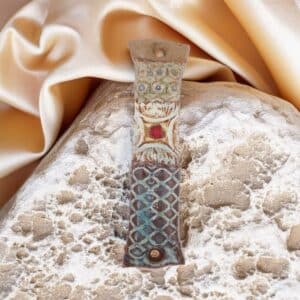 Ceramic Mezuzah Case 'Emerald'