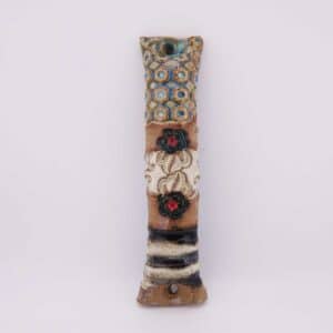 Ceramic Mezuzah Case 'Floral'