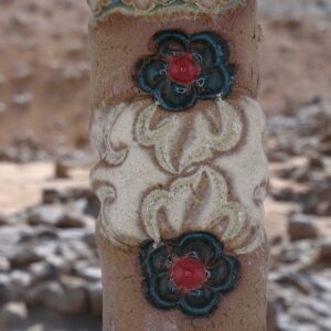 Ceramic Mezuzah Case 'Floral'