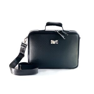 Genuine Leather Tallit and Tefillin Bag with Silver Lining Pierre Cardin Collection