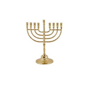 Classic Menorah in Copper Color Model Circles - 20 cm