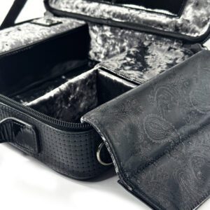 Genuine Leather Tallit and Tefillin Bag with Silver Lining Pierre Cardin Collection