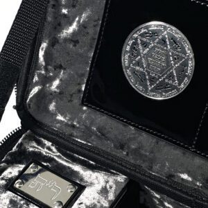 Genuine Leather Tallit and Tefillin Bag with Silver Lining Pierre Cardin Collection