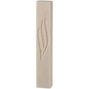 Mezuzah Case Imitation Sand-Colored Marble Stone - Fits Any Scroll Up to 15 cm