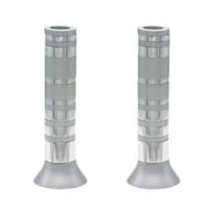 Large Shabbat Candlesticks Silver Rings