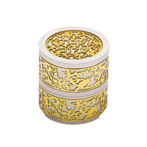 Travel Candle Holders in Silver Color with Pomegranate Design