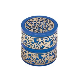 Travel Candlesticks in Blue with Pomegranate Section