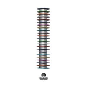 Designer Mezuzah Case with Colorful Discs - Fits Any Klaf up to 12 cm