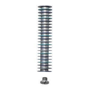 Designed Mezuzah Case with Blue Discs - Fits Any Klaf up to 12 cm