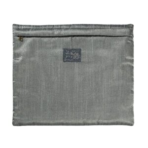 Tallit Bag with Full Embroidery in Silver Checkered Pattern