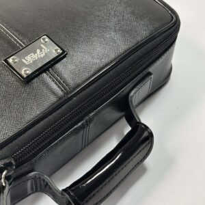 Real Leather Tallit and Tefillin Case with Spine Texture