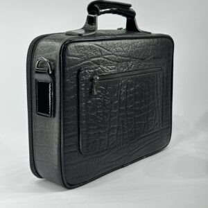 Tallit and Tefillin Case Made of Genuine Leather with Elephant Texture
