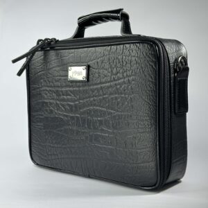 Tallit and Tefillin Case Made of Genuine Leather with Elephant Texture