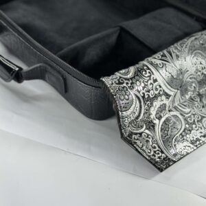 Tallit and Tefillin Case Made of Genuine Leather with Elephant Texture