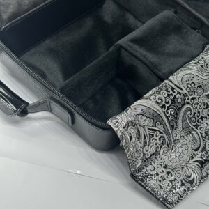 Genuine Leather Tallit and Tefillin Bag with Crocodile Texture