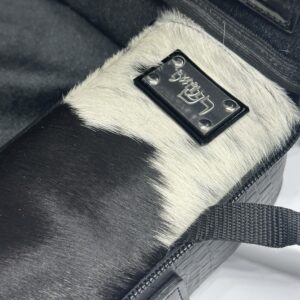 Genuine Leather Tallit and Tefillin Bag with Crocodile Texture