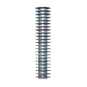 Designed Mezuzah Case with Blue Discs - Fits Any Klaf up to 12 cm