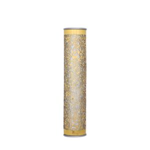 Golden Metal Mezuzah Case with Pomegranate Cutout - Fits Scroll up to 12 cm