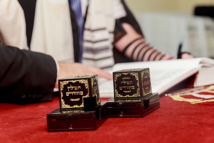 Elegant tefillin as a Bar Mitzvah gift