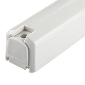 White Plastic Mezuzah Case with Golden Shin Letter - Fits Any Scroll up to 12 cm
