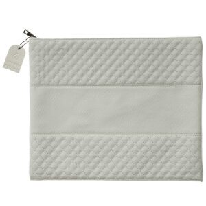 White Faux Leather Tallit Bag