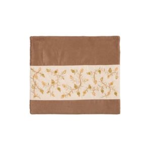 Tefillin Bag with 2 Fabrics and Golden Pomegranate Embroidery