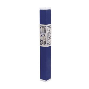 Blue Mezuzah Case with Jerusalem Motif - Suitable for any Scroll up to 12 cm