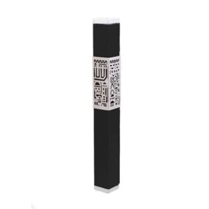 Black Mezuzah Case with Jerusalem Cutout - Fits Any Scroll up to 12 cm