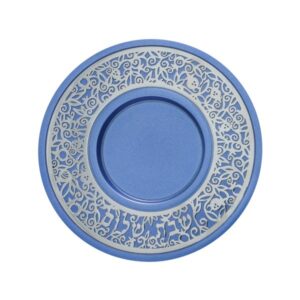 Blue Kiddush Cup with Pomegranate Cutout