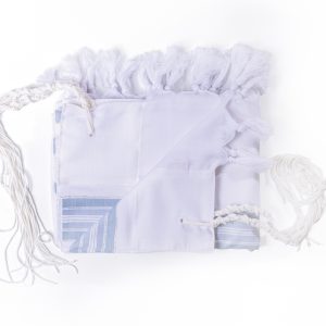 Tallit and Tefillin Set, Ocean Sky Style