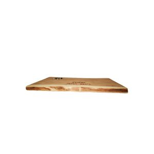 Rectangular Natural Wood Shabbat Challah Tray with Built-in Salt Dish