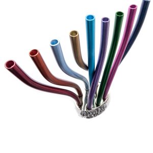 Colorful Woven Cane Menorah