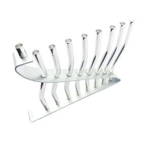 Unique Menorah with Silver Reeds