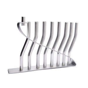 Unique Menorah with Silver Reeds