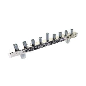 Hanukkah Menorah Aluminum Strip Embossed with Nickel Coating and Silver Tubes