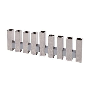 Minimalistic Menorah Made of Silver Rectangles