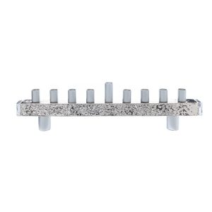 Hanukkah Menorah Aluminum Strip Embossed with Nickel Coating and Silver Tubes